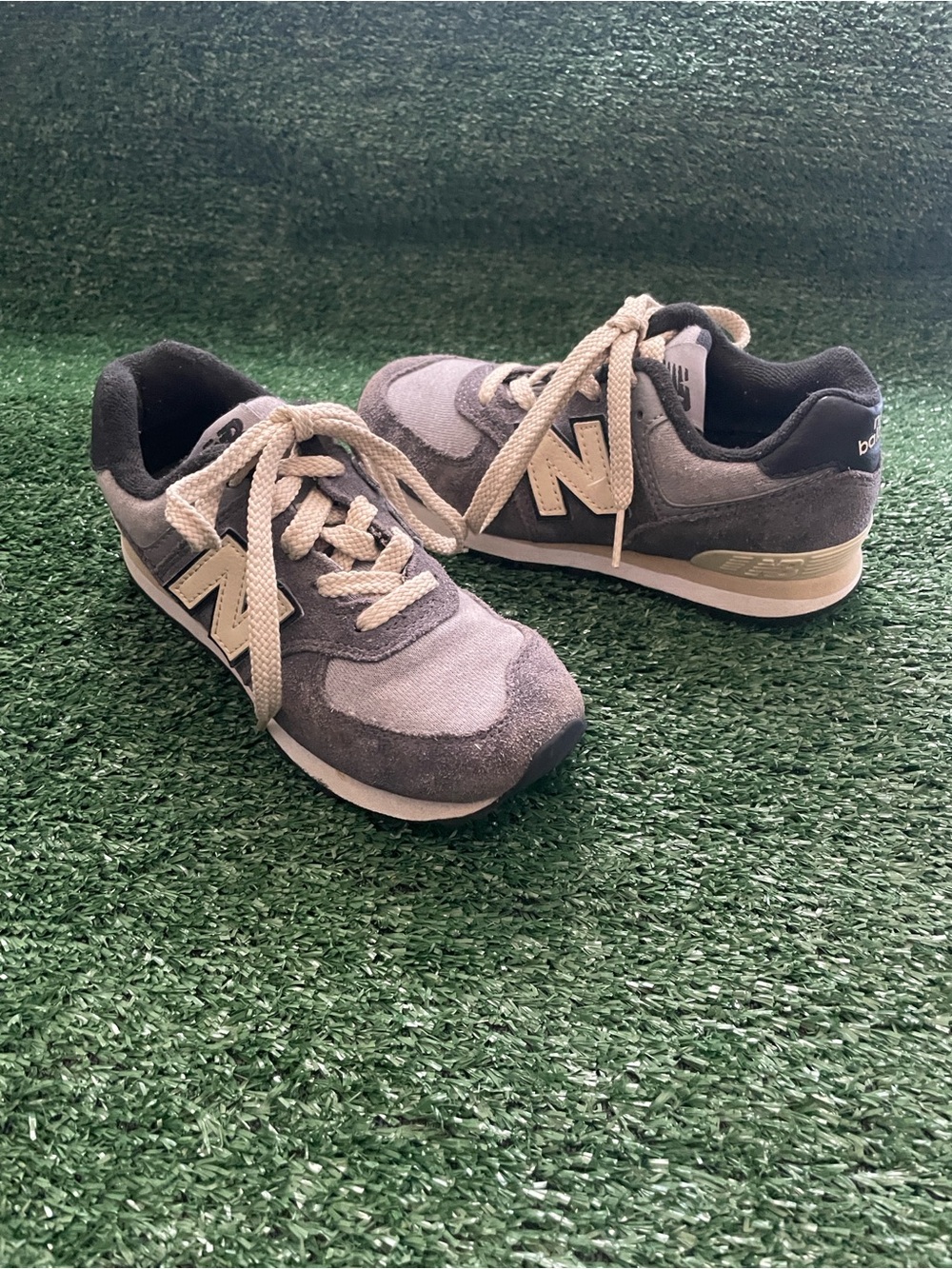 New Balance 574 Kids' Sneakers Gray Lace-Up Classic Running Shoes